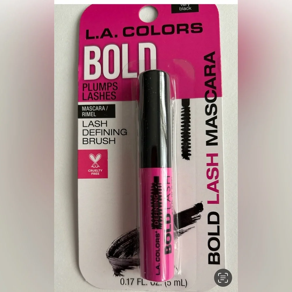 New Two L.A. Colors Mascara Very Black Plumps Lashes 0.17 oz (5 mL) Bold Lash